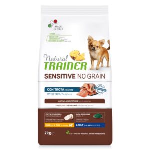 NATURAL TRAINER ADULT DOG SENSITIVE NO GRAIN MINI TROUT (su upėtakiu), 2 kg