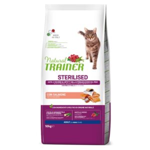 NATURAL TRAINER CAT ADULT SALMON STERILIZUOTOMS (SU LAŠIŠA), 10 KG