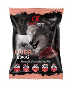 Alpha Spirit SNACKS DOG skanėstai šunims su kepenėlėmis, 50 g