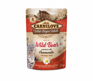 Carnilove kons. katėms maišeliuose Wild Boar Chamomile 85g