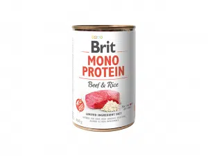 Brit Care Mono Protein Beef&Rice, 400g x 6 vnt