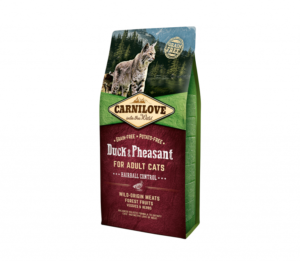 CARNILOVE DUCK & PHEASANT ADULT CAT HAIRBALL CONTROL, 6 kg