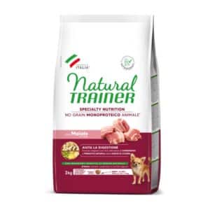 NATURAL TRAINER AADULT DOG SENSITIVE NO GRAIN MINI PORK kiauliena 2kg