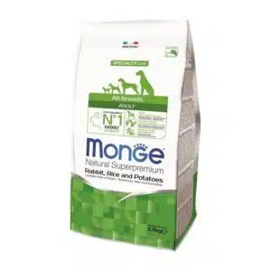 Monge adult sausas pašaras (triušiena, ryžiai, bulvės) 2,5kg