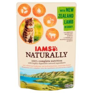 IAMS Naturally Adult konservuotas pašaras katėms su su ėriena 85g