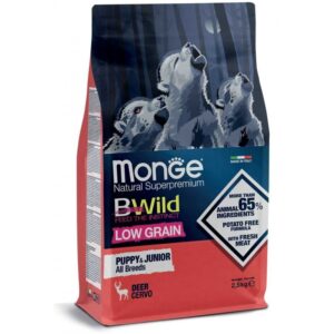 Monge BWild puppy sausas pašaras (elniena) 2,5kg