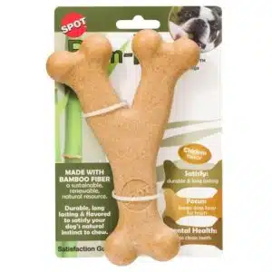 GimDog Bam-Bones bambukinis kaulas (kumpio skonio) 17,8 cm – priežiūros priemonė šunims