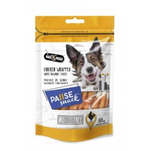 Hau&Miau balti pagaliukai, apsukti vištiena 80g