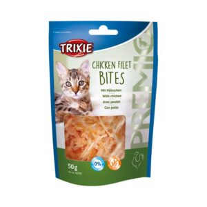 TRIXIE  PREMIO Chicken Filet Bites, skanėstas katėms vištienos kąsneliai 50 g