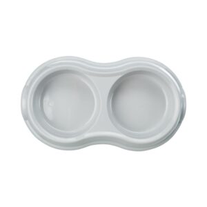 TRIXIE  Dvigubas dubenėlis, plastm., 2x0.2 l, ø 11 cm-26x4x14 cm