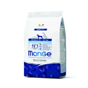 Monge medium puppy sausas pašaras (vištiena) 0,8kg