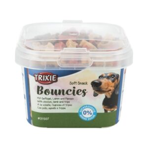 TRIXIE Skanėstai šunims Soft Snack Bouncies su vištiena, ėriena,žarnokais 140 g