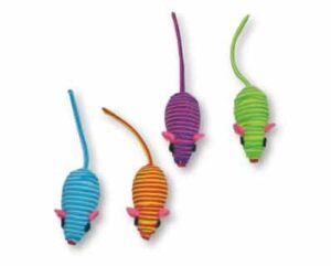 CROCI Žaislas katei spalvotos nailoninės pelytės 5cm 6vnt