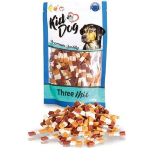 KIDDOG Dental Three Mix 3 skonių skanėstai 80g (40)