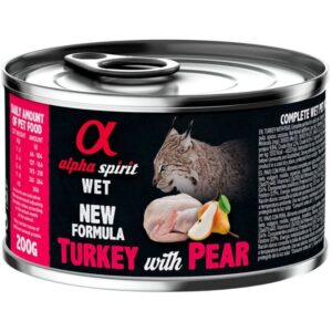 Alpha Spirit WET konservai katėms kalakutiena su kriaušėmis 200g 6vnt