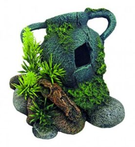 AMTRA juoda dekoracija amfora su oro žarnele 13.7x12x10.5cm