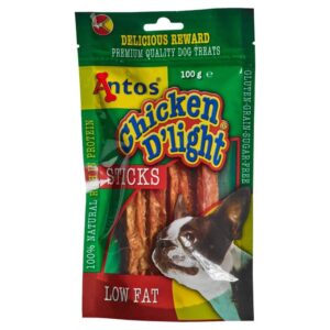 ANTOS Chicken D'light Sticks vištienos filė lazdelės 100g