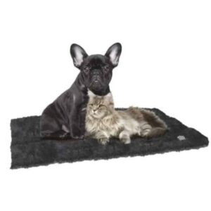 CROCI Furry juodas savaime šildantis kilimėlis  90x64cm