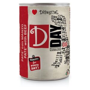 DISUGUAL D-DAY paštetas šunims su jautiena 400g 6vnt