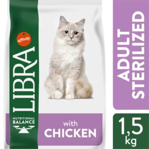 LIBRA CAT STERILIZED pašaras katėms su vištiena 1.5kg (6)