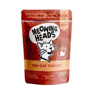 MEOWING HEADS Top Cat Turkey (kalakutiena/jautiena/vištiena) 100g 10vnt