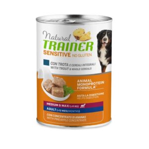 NATURAL TRAINER No Gluten M/M Trout konservas su upėtakiu 400g (12)