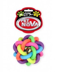 PET NOVA žaislas šuniui atomas su skambučiu S 6cm 2vnt