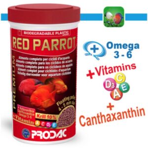 PRODAC RED PARROT granumės raudonoms žuvims 250ml 110g