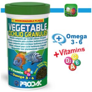 PRODAC VEGETABLE CICHLID GRANULES ciklidams 250ml 100g