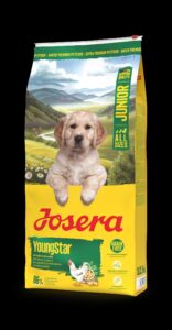 Josera Young Star begrūdis sausas pašaras jauniems šunims su paukštiena, 12,5kg