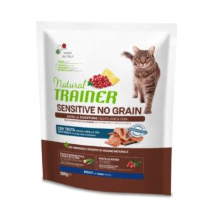 Natural Trainer CAT SENSITIVE NO GRAIN TROUT Su Upėtakiu 300g