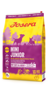 JOSERA MINI JUNIOR JAUNIEMS ŠUNIUKAMS NUO 3 SAVAIČIŲ SU ANTIENA 10 KG