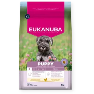 Eukanuba Life Care sausas pašaras mažų veislių šuniukams su vištiena, S, 3 kg