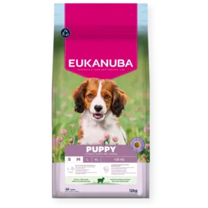 Eukanuba Life Care sausas pašaras mažų ir vidutinių veislių šuniukams su ėriena ir ryžiais, S/M, 3 kg