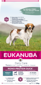 Eukanuba Mono-Protein Duck - Suaugusiems šunims – vieno baltymo receptas, su šviežiai šaldyta antiena, 12kg