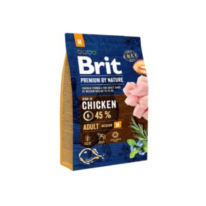 Brit Premium By Nature Adult M s.m. šunims 3 kg