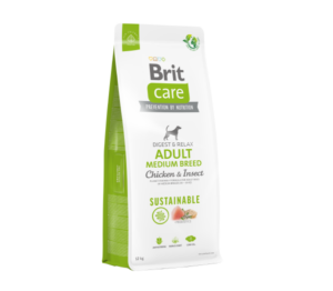 Brit Care Sustainable Adult Medium Breed Chicken&Insect sausas maistas šunims su vištiena ir vabzdžiais 12 kg