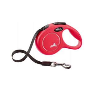 FLEXI New Classic Tape raudonas pavadėlis L-5m iki 50kg