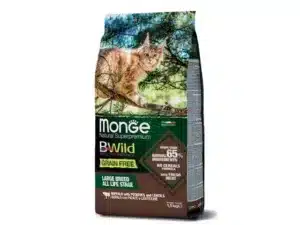 M12065 Monge Dry Cat GF LARGE breeds Buffalo Potatoes Lentils (buivolas,bulvės,lęšiai) 1.5kg