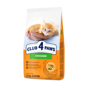 CLUB 4 PAWS Premium visavertis sausas maistas kačiukams su vištiena, 5 kg