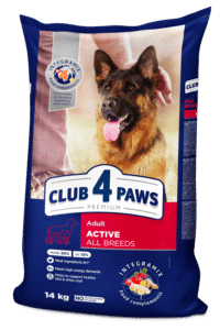 CLUB 4 PAWS Premium visavertis sausas maistas suaugusiems, aktyviems visų veislių šunims "Active", 14 kg