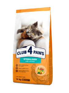 CLUB 4 PAWS Premium visavertis sausas maistas suaugusioms sterilizuotoms katėms "Sterilised", 14 kg