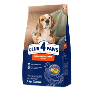 CLUB 4 PAWS Premium visavertis sausas maistas suaugusiems vidutinių veislių šunims, 2 kg