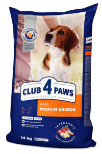 CLUB 4 PAWS Premium visavertis sausas maistas suaugusiems vidutinių veislių šunims, 14 kg