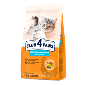 Club 4 Paws Premium visavertis pašaras suaugusioms katėms jautriam virškinimui Sensitive Digestion, 2 kg