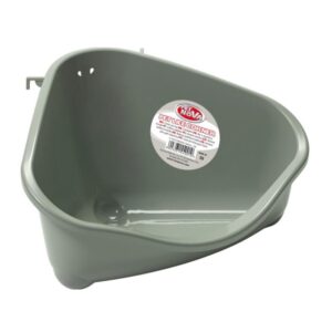 PET NOVA kampinis tualetas graužikams pilkas 20x30x18cm