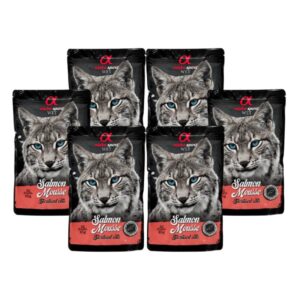 ALPHA SPIRIT WET putėsiai sterilizuotoms katėms su lašiša 85g 6vnt
