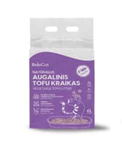 KAČIŲ KRAIKAS "Belocat" TOFU-6L/2,5Kg., (levandų kvapo) 100% NATŪRALUS KRAIKAS - 8vnt. x 6L.