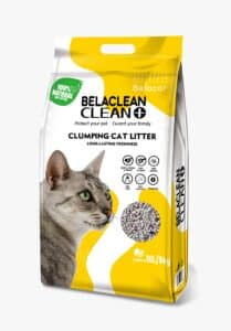 BENTONITINIS SUŠOKANTIS KAČIŲ KRAIKAS "BelaCLEAN" citrinų kvapo 10L / 8Kg.,100% NATŪRALUS KRAIKAS