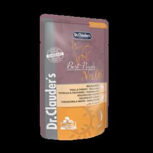 DR. CLAUDER'S drėgnas maistas katėms su veršiena ir kalakutiena drebučiuose 100 g